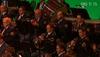 Na odru Gallusove dvorane Cankarjevega doma so ob spremljavi Policijskega orkestra nastopili znani slovenski glasbeniki. Foto: RTV Slovenija