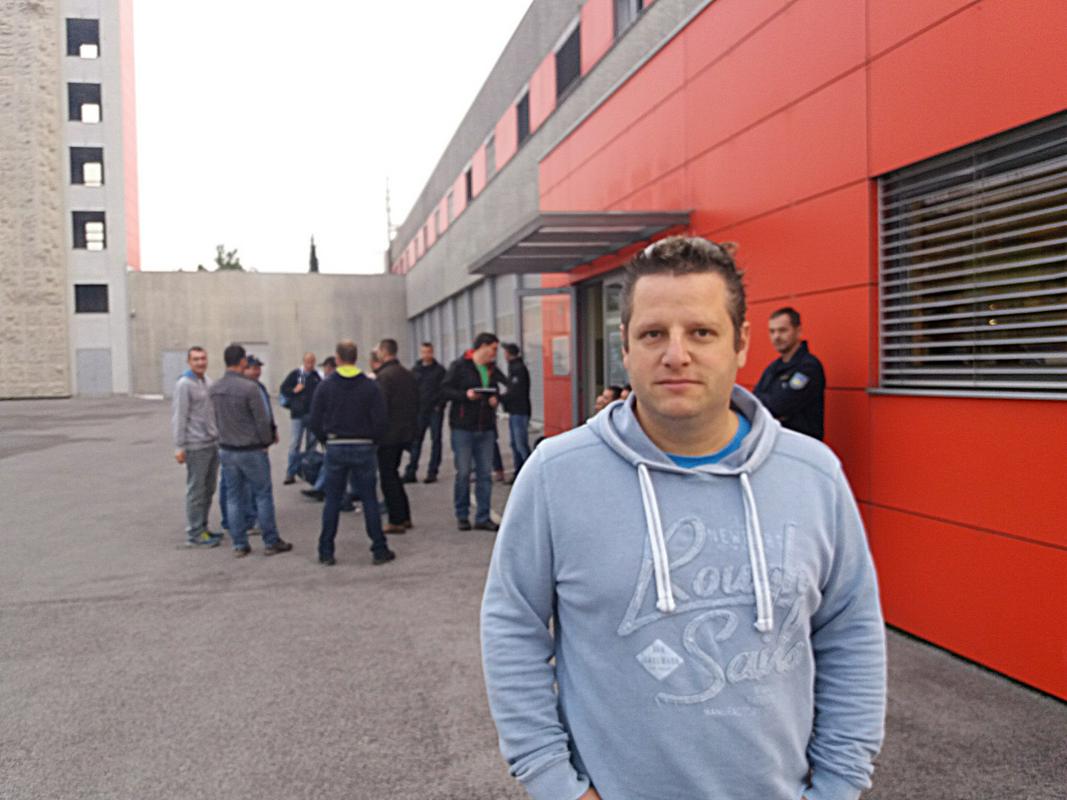 Sindikalni predstavnik Gasilske brigade Koper Peter Lipušček. Foto: Tjaša Škamperle