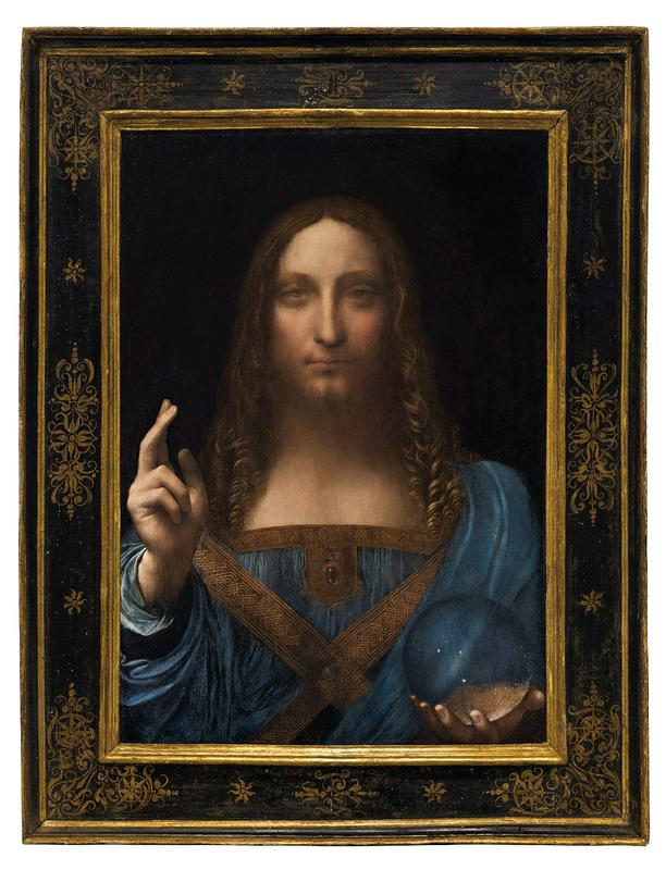 Ikonografski tip Salvator Mundi je doživel številne upodobitve. Prikazuje Jezusa Kristusa z dvignjeno desnico v znak blagoslova in kristalno kroglo v levici. Med drugim so ga upodobili Tizian (1570), Andrea Previtali (1519) in Carlo Crivelli (1472). Ikonografski tip Odrešenik sveta je doživel številne upodobitve. Predstavlja Jezusa Kristusa z dvignjeno desnico v znak blagoslova in kristalno oblo kot simbolom sveta v levici. Med drugim so ga upodobili Tizian (1570), Andrea Previtali (1519) in Carlo Crivelli (1472). Foto: Reuters