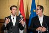 Sebastian Kurz in Christian Strache. Želja prvega je, da bi novo avstrijsko vlado dobili do božiča. Foto: EPA