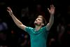 Belgijec David Goffin je prvi finalist zaključnega turnirja elitne osmerice v Londonu, v nedeljo se bo bojeval za največji uspeh v svoji karieri. Foto: Reuters