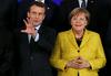Emmanuel Macron in Angela Merkel