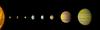 Ponazoritev osmerice okoli zvezde Kepler-90. Velikosti teh planetov so znane. Podobe pa je ustvaril umetnik pri Nasi. Foto: Nasa/Wendy Stenzel