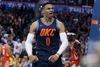 Russell Westbrook je v zadnjih dveh sezonah odigral sanjski redni del, v končnici pa je Oklahoma izpadla že v uvodnem krogu. Foto: Reuters