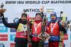 Johannes Thingnes Boe je bil najhitrejši na zasledovalni tekmi svetovnega pokala v Anterselvi. Drugo mesto je osvojil Francoz Martin Fourcade, ki je zgrešil enkrat, tretji je bil Rus Anton Šipulin. Foto: EPA