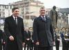 Slovenskega predsednika Boruta Pahorja je ob skorajšnji desetletnici Kosova na dvodnevnem uradnem obisku sprejel predsednik Hashim Thaci. Foto: EPA