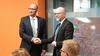Predsednik nadzornega sveta Luke Koper Uroš Ilić in predsednik uprave Dimitrij Zadel. Foto: RTV Slovenija/Elen Batista Štader