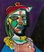 Platno z naslovom Femme au Béret et à la Robe Quadrillée (Marie-Thérèse Walter) iz leta 1937 je bilo kronski dragulj Sothebyjeve dražbe. Foto: Sotheby's