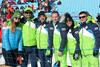 Vodja slovenske olimpijske odprave Franci Petek (tretji z leve) je prepričan, da je bil športni cilj z dvema medaljama dosežen. Foto: www.alesfevzer.com