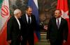 Zunanji ministri Rusije, Turčije in Irana so se sešli v Moskvi in se strinjali, da se mora mirovni proces nadaljevati. Foto: Reuters