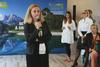 Nataša Bučar, the head of the Slovenian Film Center, addressed members of the film industry at Europe’s largest film market in Cannes during the presentation of Slovenia as a filming location. Foto: Simon Gosnik