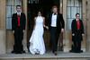 Na večerni zabavi je Meghan blestela v kreaciji Stelle McCartney, Harry pa v klasičnem črnem smokingu. Foto: Reuters