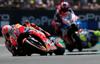 Marc Marquez je slavil tretjo zaporedno zmago, potem ko je v Le Mansu vodil več kot polovico dirke. Foto: Reuters