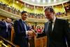 Pedro Sanchez iz socialistične stranke je na mestu premierja nasledil Mariana Rajoya, ki ga je odnesla finančna afera njegove Ljudske stranke. Foto: Reuters