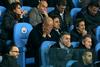 Pep Guardiola je drugi polčas tekme proti Liverpoolu spremljal s tribune in tudi na uvodni tekmi Lige prvakov v naslednji sezoni ne bo smel sedeti na klopi Cityja. Foto: EPA
