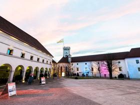 Schloss von Ljubljana im Zeichen von Handball