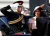 Meghan se je v soboto prvič prikazala na znamenitem balkonu Buckinghamske palače, ko si je z drugimi člani kraljeve družine ogledala vojaško parado v čast 92. rojstnega dne kraljice Elizabete II. Foto: Reuters