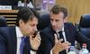 Giuseppe Conte in Emmanuel Macron