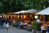 On the first quarter-final day, we checked the atmosphere in the bars near the Ljubljanica River – all without exception show football matches Foto: MMC RTV SLO/Miha Zavrtanik