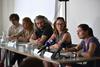 Nevladne organizacije pričakujejo, da jih bo nova vlada bolj vključila pri pisanju nove zakonodaje (od leve proti desni Filip Dobranić, Tea Jarc, Tadej Meserko, Katja Huš in Gaja Brecelj). Foto: BoBo