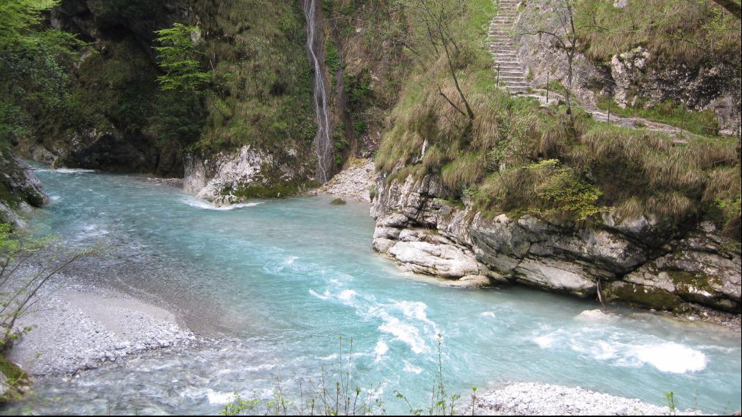 Sotočje Tolminke in Zadlaščice.