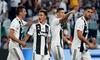 Mario Mandžukić, Paulo Dybala, Cristiano Ronaldo in Emre Can proslavljajo drugi zadetek Juventusa. Foto: Reuters