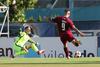Tom Žurga (Triglav) je proti Krškemu dosegel dva gola. Kranjčani so zaostajali z 0:2, na koncu pa slavili s 4:3. Foto: www.alesfevzer.com