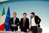 Rim vztraja pri predlogu proračuna. Na fotografiji Luigi Di Maio, Giuseppe Conte in Matteo Salvini. Foto: Reuters