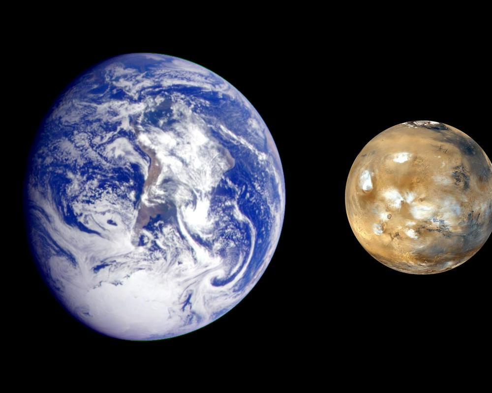 Mars in Zemlja