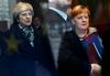 Britanska premierka se je sešla z nekaterimi evropskimi voditelji, med drugim z nemško kanclerko. Foto: Reuters