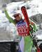 What did she think about when she was standing on the victory podium?