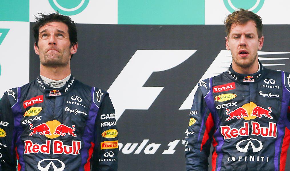 Pri Red Bullu je bil Mark Webber drugi dirkač, kar Avstralcu še zdaleč ni bilo po godu. Dokončno je med njim in Vettlom počilo po dirki za VN Malezije leta 2013, ko Nemec ni upošteval moštvenega ukaza. Foto: EPA Pri Red Bullu je bil Mark Webber drugi dirkač, kar Avstralcu še zdaleč ni bilo po godu. Dokončno je med njim in Vettlom počilo po dirki za VN Malezije leta 2013, ko Nemec ni upošteval moštvenega ukaza. Foto: EPA