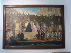 Elizabeta Bavarska – Sisi in Franc Jožef I. na obisku v gradu Miramar. Hrani Muzej Franca Ferdinanda v Artstettnu. Foto: Rok Omahen