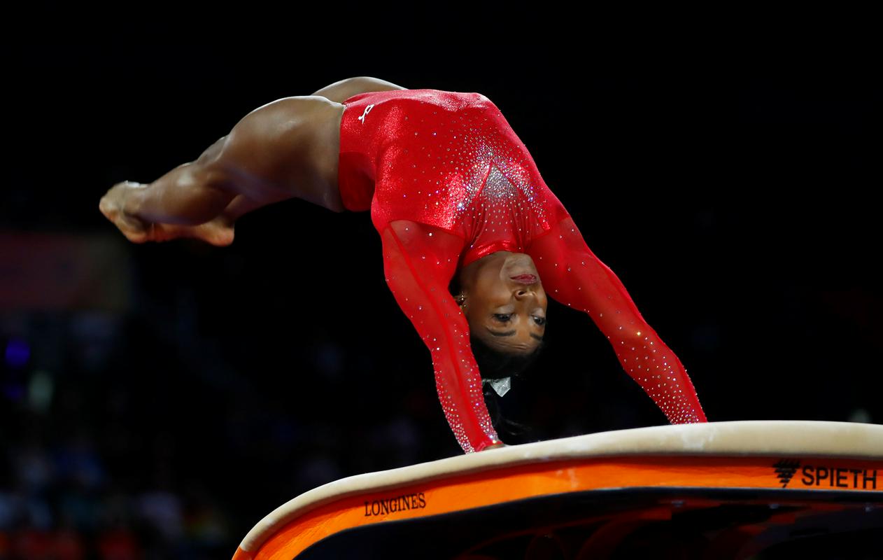 Simone Biles piše gimnastično zgodovino. Foto: Reuters Simone Biles piše gimnastično zgodovino. Foto: Reuters