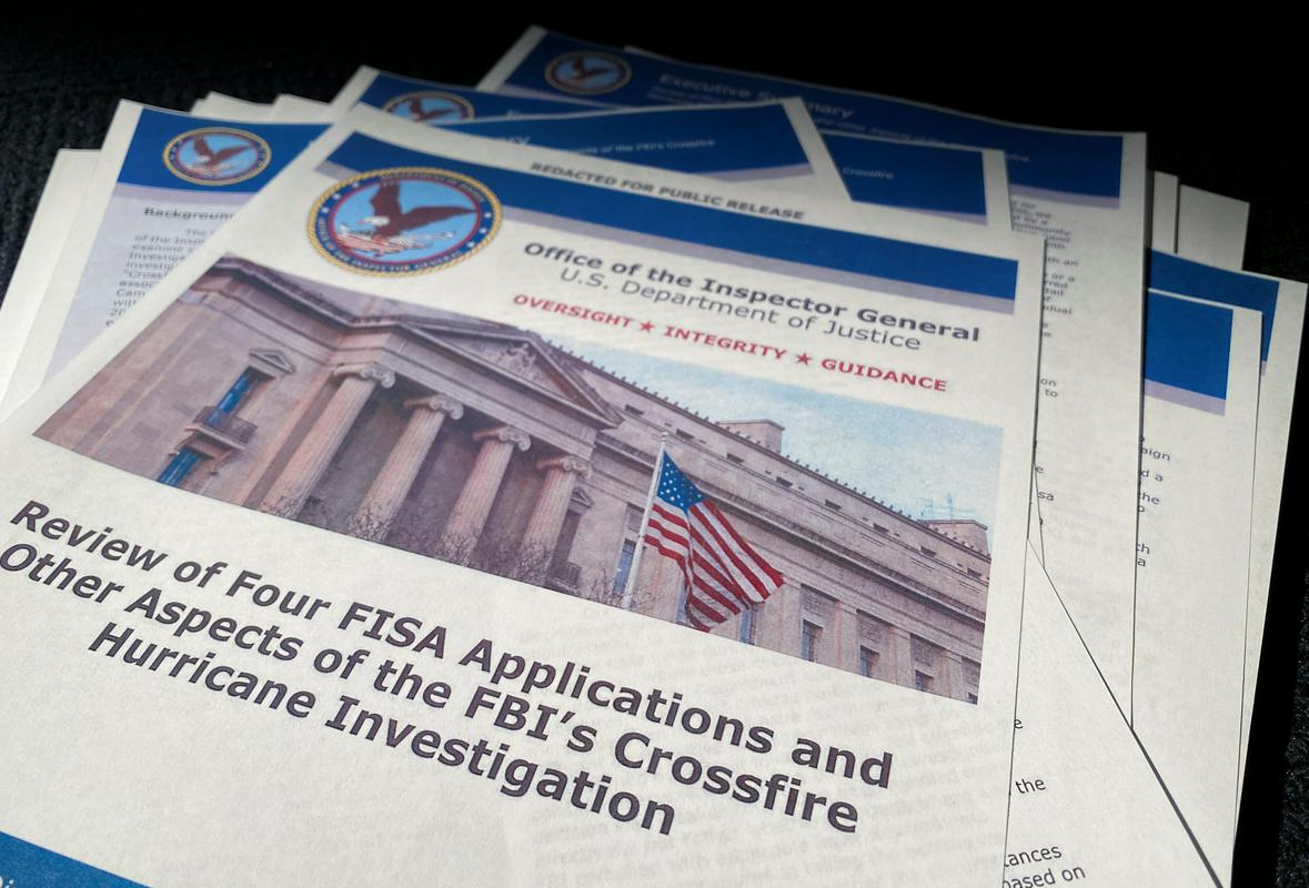 Preiskava FBI-ja je bila upravičena, je ugotovil Michael Horowitz. Foto: Reuters Preiskava FBI-ja je bila upravičena, je ugotovil Michael Horowitz. Foto: Reuters