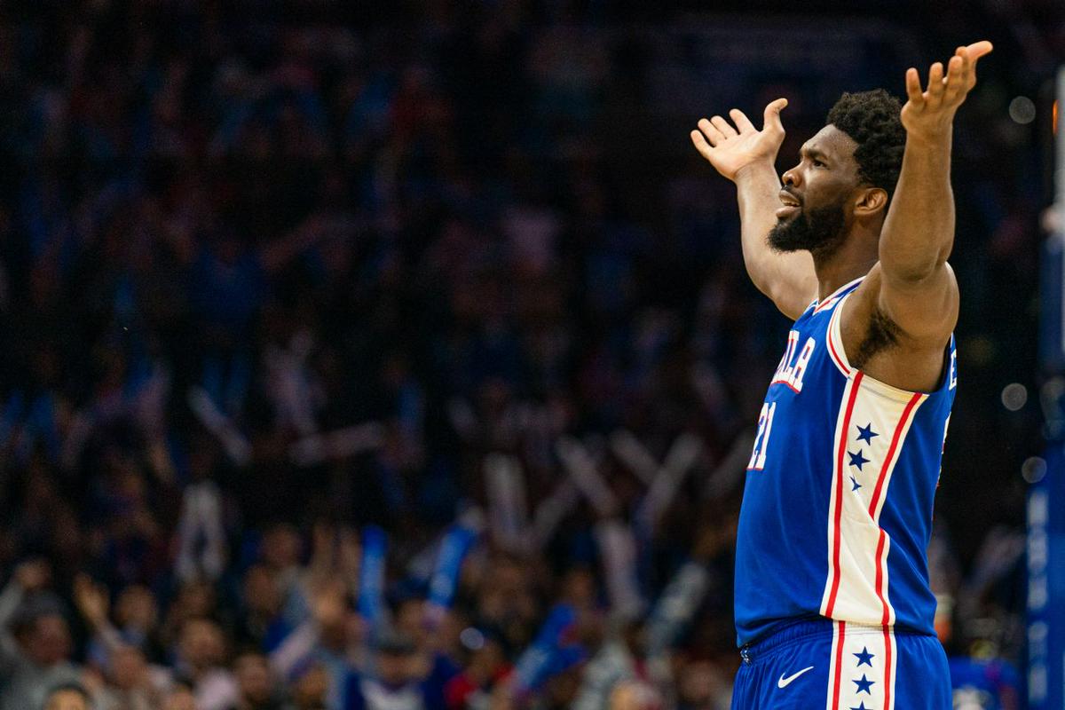 Joel Embiid je imel v ključnem trenutku mirno roko. Foto: Reuters Joel Embiid je imel v ključnem trenutku mirno roko. Foto: Reuters