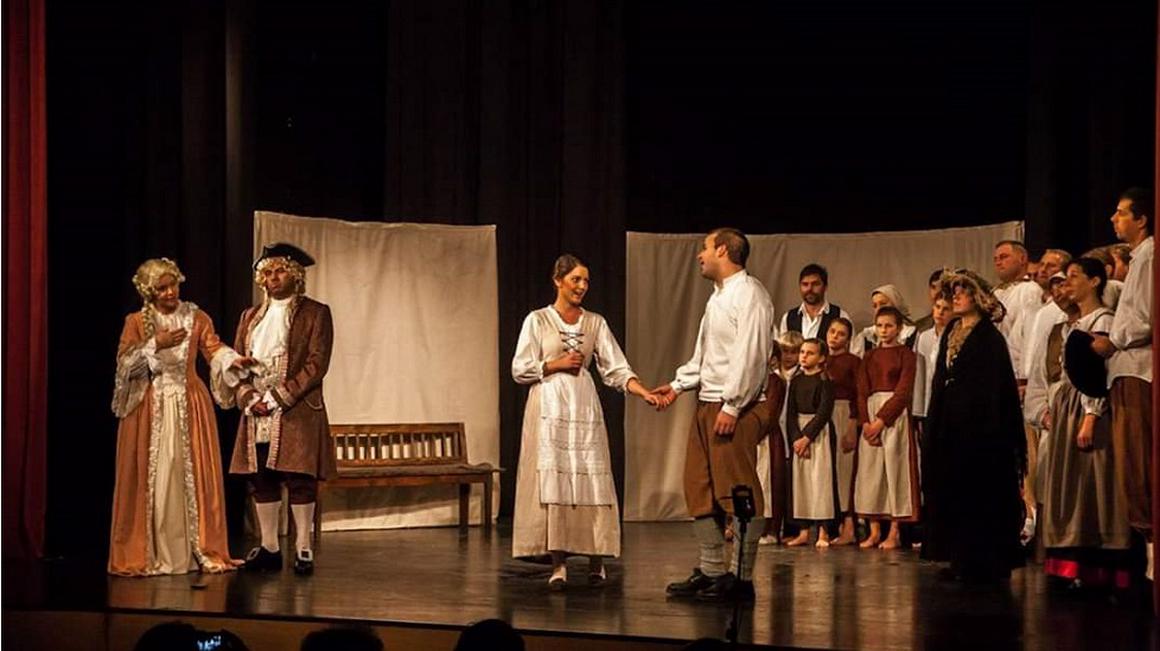 Premiera spevoigre Magdalenca v Kulturnem domu Kobarid novembra 2015. Foto: Radio Koper/Vasja Kavčič