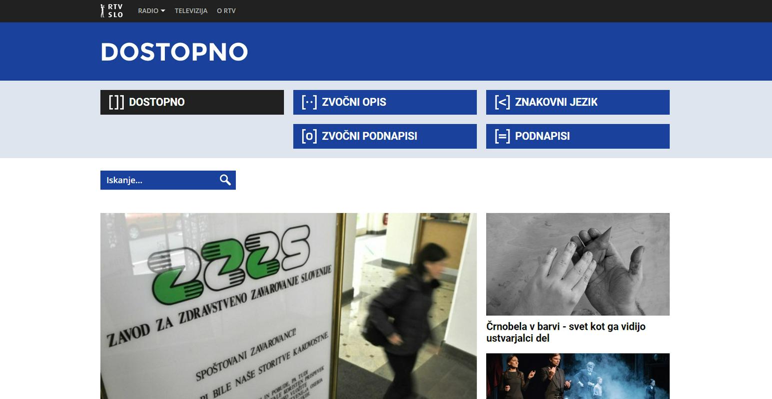 Portal Dostopno.si je še dostopnejši in preglednejši. Foto: Arhiv RTV SLO Portal Dostopno.si je še dostopnejši in preglednejši. Foto: Arhiv RTV SLO