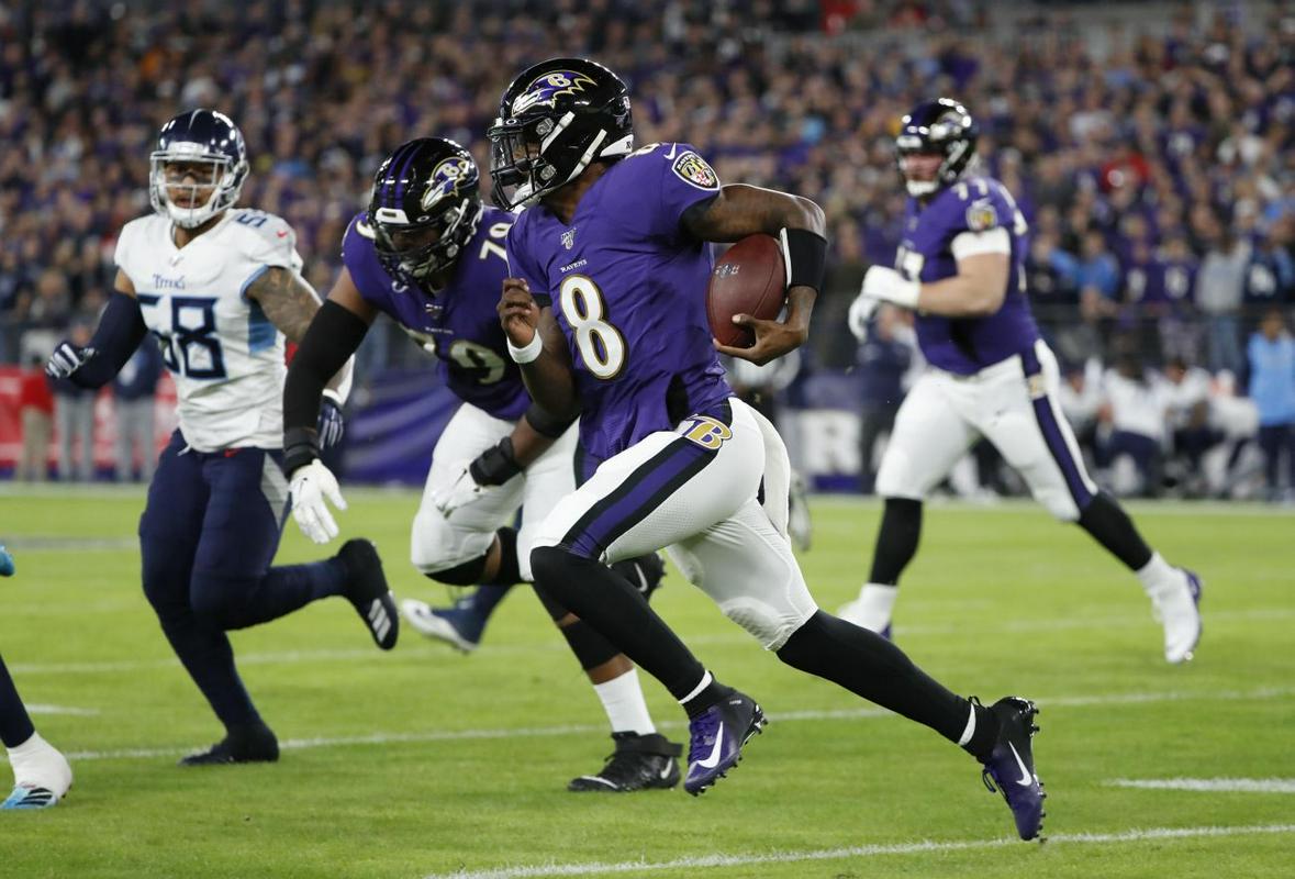 Lamar Jackson bo skoraj zagotovo dobil nagrado za MVP-ja rednega dela sezone. Foto: Reuters Lamar Jackson bo skoraj zagotovo dobil nagrado za MVP-ja rednega dela sezone. Foto: Reuters