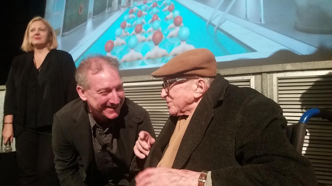 Scenarist Marc Ramsay in Boris Pahor. Foto: Radio Koper/Tjaša Škamperle