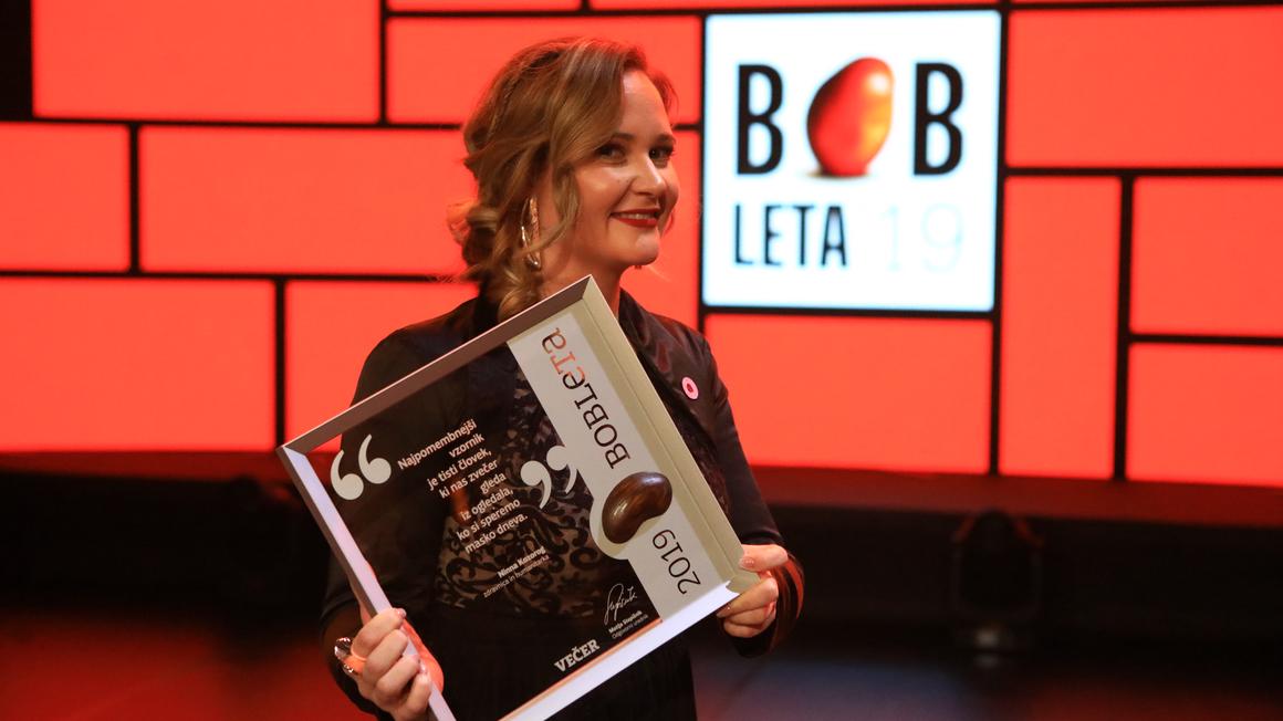 Foto: Večerovo nagrado Bob leta 2019 je prejela Ninna Kozorog/Foto: Sašo Bizjak