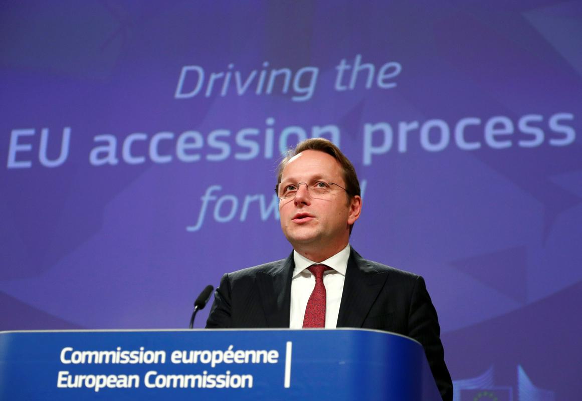 Komisar za širitev Oliver Varhelyi je dejal, da je članstvo balkanskih držav še vedno cilj EU-ja. Foto: Reuters Komisar za širitev Oliver Varhelyi je dejal, da je članstvo balkanskih držav še vedno cilj EU-ja. Foto: Reuters