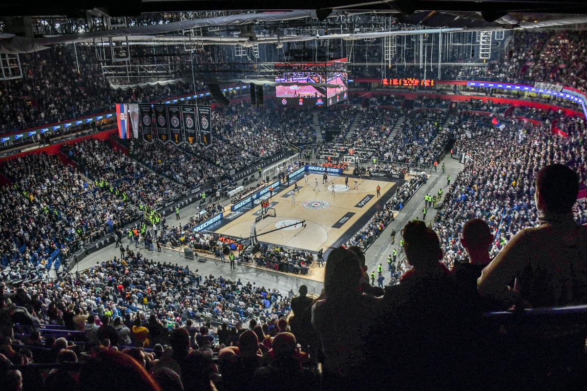 Rekorden jadranski obisk na tekmi Partizan – Budućnost. Foto: Partizan NIS Rekorden jadranski obisk na tekmi Partizan – Budućnost. Foto: Partizan NIS