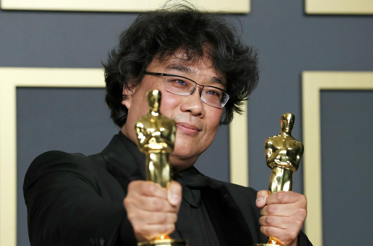 Letos so se podelitve oskarjev v zgodovino zapisale tako, da so prvič v zgodovini podelile nagrade za najboljši neangleški celovečerni film: slavila ga je južnokorejska drama Parazit.  Foto: Reuters