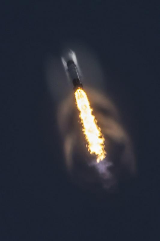 Falcon 9 20. marca 2020, misija Starlink. Foto: SpaceX Falcon 9 20. marca 2020, misija Starlink. Foto: SpaceX