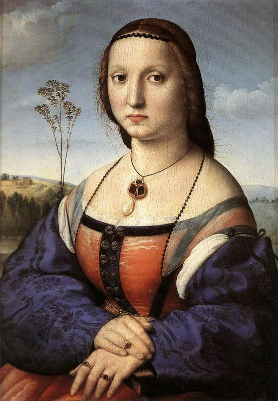 Portret Maddalene Doni (Strozzi), 1506, Palača Pitti, Firence. Foto: Wikipedia Portret Maddalene Doni (Strozzi), 1506, Palača Pitti, Firence. Foto: Wikipedia