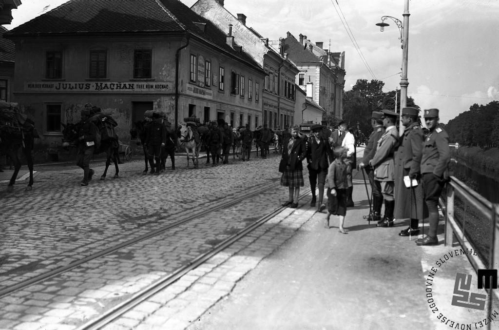 Mimohod srbske enote v Celovcu po uspešni majski ofenzivi 1919 in zasedbi Koroške. Foto: Muzej novejše zgodovine Slovenije Mimohod srbske enote v Celovcu po uspešni majski ofenzivi 1919 in zasedbi Koroške. Foto: Muzej novejše zgodovine Slovenije