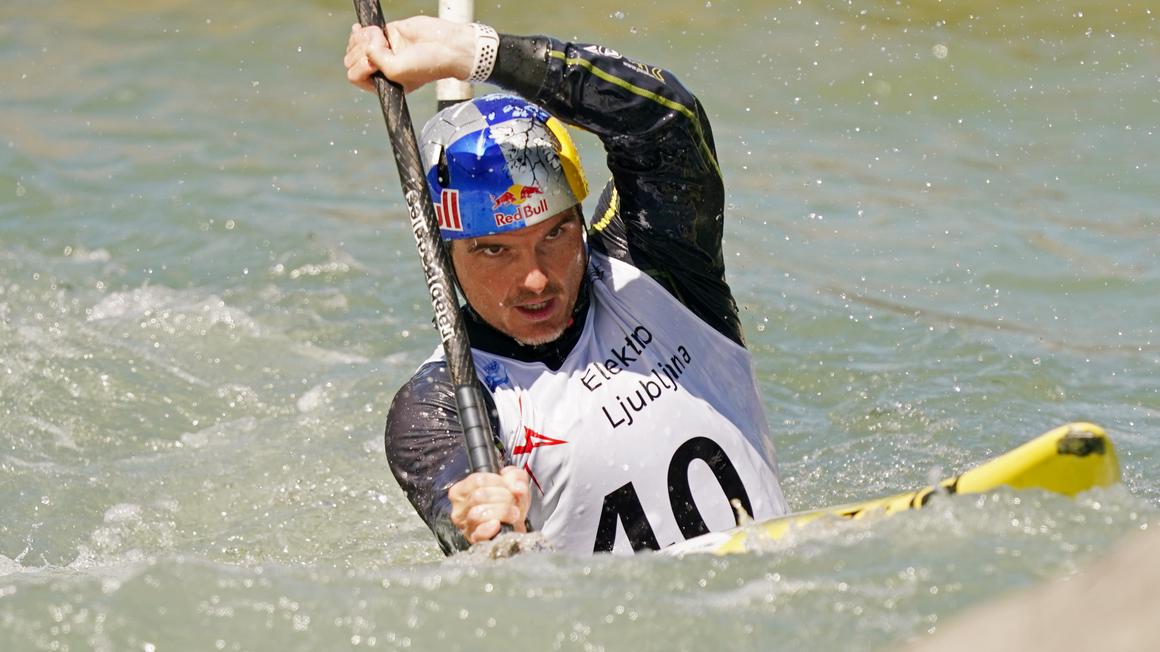 Peter Kauzer je bil med kajakaši najboljši že na testni tekmi pred tremi tedni. Foto: www.alesfevzer.com