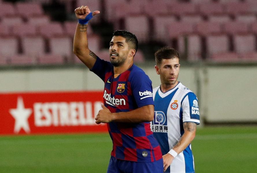 Luis Suarez je bil mož odločitve na katalonskem derbiju. Foto: Reuters Luis Suarez je bil mož odločitve na katalonskem derbiju. Foto: Reuters