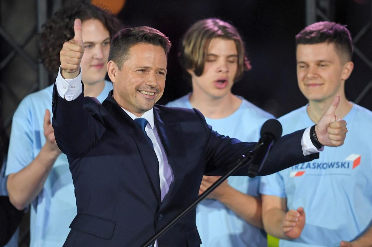 Župan Varšave Rafal Trzaskowski je bil kandidat liberalnega dela poljske družbe. Foto: EPA Župan Varšave Rafal Trzaskowski je bil kandidat liberalnega dela poljske družbe. Foto: EPA